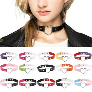 Vintage Gothic Collar Necklaces Jewelry Heart-Shape Punk Choker Necklace