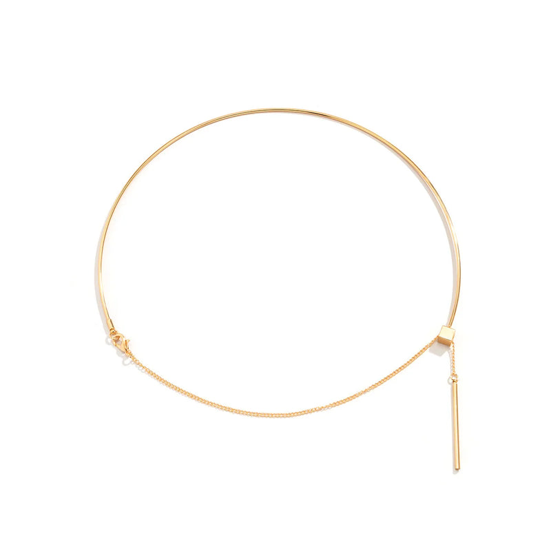 Golden Long Pendant Chain Necklace for Women