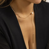 Golden Long Pendant Chain Necklace for Women