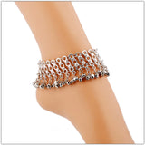 Women's Vintage Bells Anklet, Summer Beach Foot Jewelry