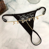 Custom Name Pendant Body Chain Silver Jewelry Lace Bikini