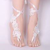 Sexy Lace Barefoot Sandals Beach Wedding Anklet