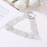 Wide Metal Collar Choker Necklace Sexy Statement Party Jewelry
