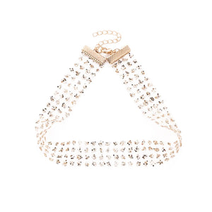 Wide Metal Collar Choker Necklace Sexy Statement Party Jewelry
