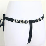 Sexy Rhinestone Zodiac Waist Chain Thong Beach Jewelry Gift