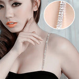 Clear Crystal Rhinestone Bra Straps Adjustable Silver