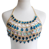 Sexy Women Metal Chain Sequins Summer Dress Exotic Nightclub Party Wear