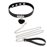 Pink Bowknot Necklace Punk Collar Leather BDSM Choker