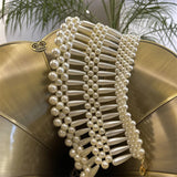 Women's Pearl Body Chain Bra Shawl Necklaces Tops Chain Wedding Dress