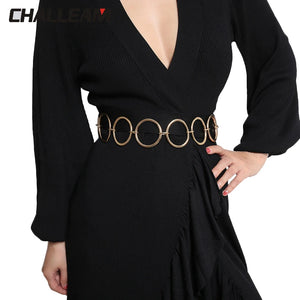 Women's Large Ring Metal Belt Waist Chain