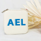 Personalized Leather Travel Jewelry Box with Name