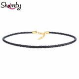 Thin Leather Rope Choker Necklace Habasha Style Accessory
