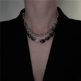 Acrylic Beads Necklace Pearl Clavicle Chain Gift