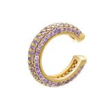 CZ Zirconia Ear Clip Cuff Hip Hop Copper Inlaid No Pierced Fine Jewelry