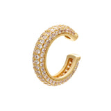 CZ Zirconia Ear Clip Cuff Hip Hop Copper Inlaid No Pierced Fine Jewelry