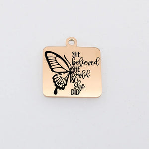 Butter-fly Charm Stainless Steel Pendant
