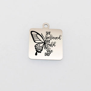 Butter-fly Charm Stainless Steel Pendant