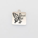 Butter-fly Charm Stainless Steel Pendant