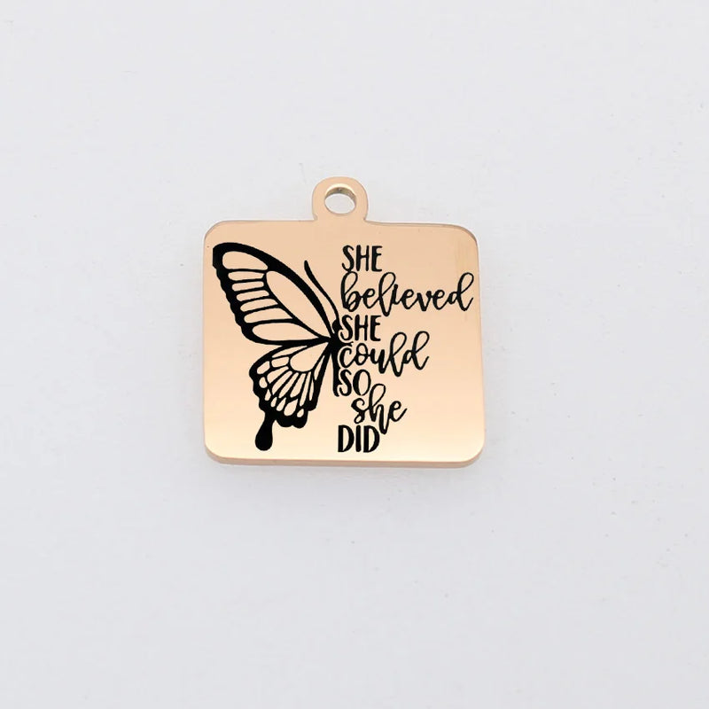 Butter-fly Charm Stainless Steel Pendant