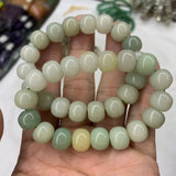 Jade Stone Beads Bracelet Gemstone Bangle Natural Jewelry Gift Women