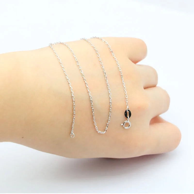 925 Sterling Silver Necklace Chain Women 1.8g Drop 16-18inch