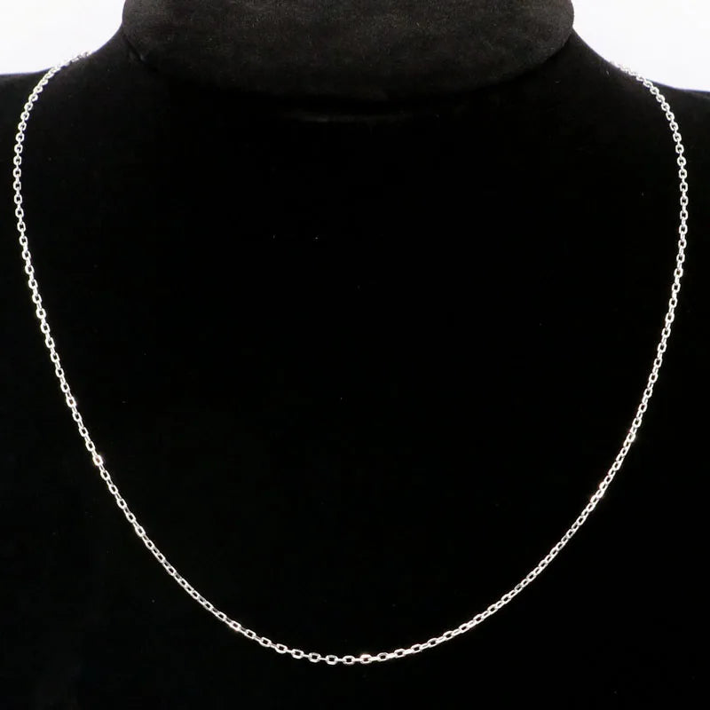 925 Sterling Silver Necklace Chain Women 1.8g Drop 16-18inch