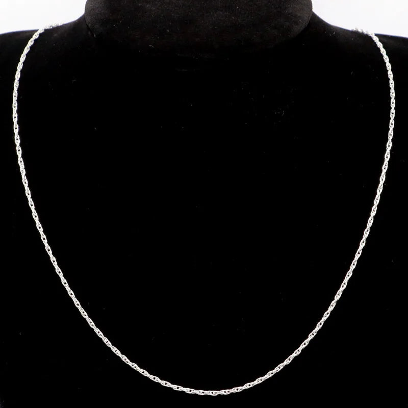 925 Solid Sterling Silver Necklace chain for Women 20inch