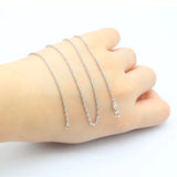 925 Solid Sterling Silver Necklace chain for Women 20inch