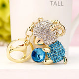 Sheep Crystal Charm Purse Handbag Car Key Keychain Party Wedding Birthday Gift