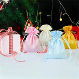 SheepSew 30 Pack 5 x 7 Pink Satin Gift Bags Drawstring Pouch
