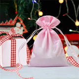 SheepSew 30 Pack 5 x 7 Pink Satin Gift Bags Drawstring Pouch