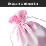 SheepSew 30 Pack 5 x 7 Pink Satin Gift Bags Drawstring Pouch