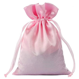 SheepSew 30 Pack 5 x 7 Pink Satin Gift Bags Drawstring Pouch