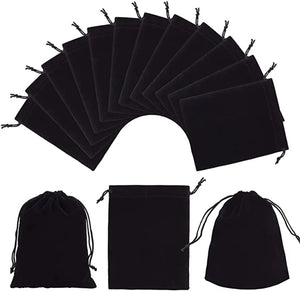 SheepSew 30 Pack Velvet Bags Drawstring Jewelry Pouches 4.7X 5.9in Wedding Gift