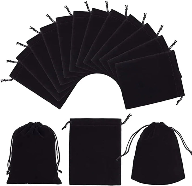 SheepSew 30 Pack Velvet Bags Drawstring Jewelry Pouches 4.7X 5.9in Wedding Gift