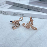 Treble Clef Cufflinks for Mens Stainless Steel Wedding Jewelry