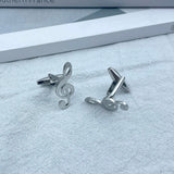 Treble Clef Cufflinks for Mens Stainless Steel Wedding Jewelry
