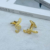 Treble Clef Cufflinks for Mens Stainless Steel Wedding Jewelry