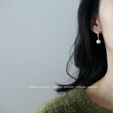 Shefuny 925 Silver Freshwater Pearls Stud Earrings Zirconia Earrings