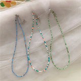 Boho Rainbow Colorful Beads Chokers Necklace for Women Girls