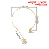 Minimalist Ball Shaped Chokers Metallic Necklace for Women