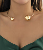 Minimalist Ball Shaped Chokers Metallic Necklace for Women
