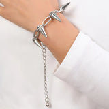 Punk Rivet Necklace Bracelet for Women Nightclub Style