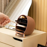 Cosmetics Box with Lipstick Grid Jewelry Storage