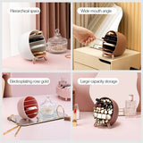 Cosmetics Box with Lipstick Grid Jewelry Storage
