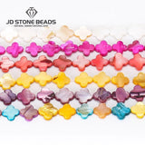 Mother of Pearl Shell Beads Clover Shape for DIY Necklace Bracelet