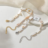 Shell Bracelet Stainless Steel Chain Hand Jewelry Valentines Gift