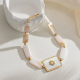 Shell Bracelet Stainless Steel Chain Hand Jewelry Valentines Gift