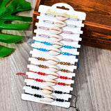 Colorful Crystal Beads Shell Bracelet Set Hand Woven Hand String Bracelet