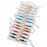 Colorful Crystal Beads Shell Bracelet Set Hand Woven Hand String Bracelet